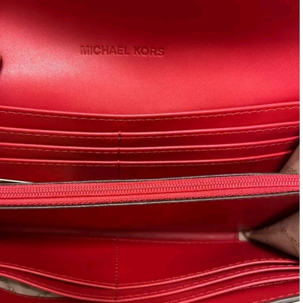 Michael Kors NWT Jet Set Travel Large Envelope Continental - Picture 7 of 7